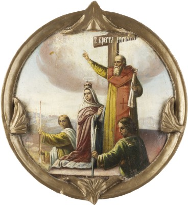 Picture GROSSE IKONE MIT DER ERHÖHUNG DES WAHREN KREUZES AUS EINER KIRCHEN-IKONOSTASE