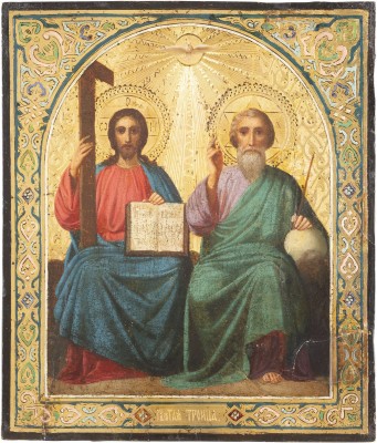 Picture IKONE MIT DER NEUTESTAMENTLICHEN DREIFALTIGKEIT