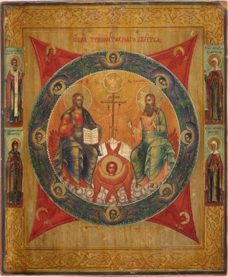 Picture IKONE MIT DER NEUTESTAMENTLICHEN DREIFALTIGKEIT
