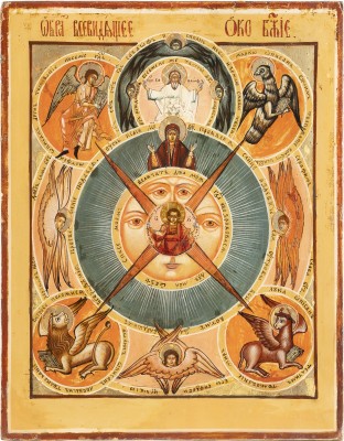 Picture IKONE MIT DEM 'ALLES SEHENDEN AUGE GOTTES'