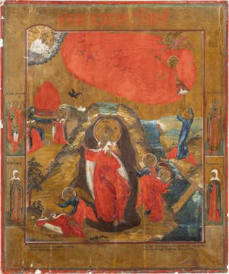 Picture GROSSE IKONE MIT DEM PROPHETEN ELIAS UND SEINER FEURIGEN HIMMELFAHRT