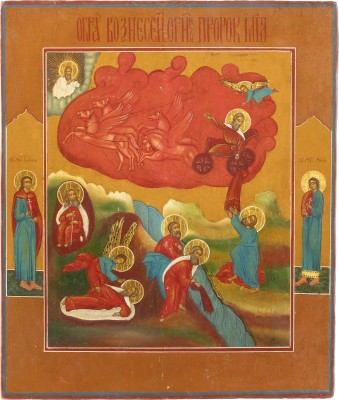 Picture IKONE MIT DEM LEBEN UND DER FEURIGEN HIMMELFAHRT DES PROPHETEN ELIAS