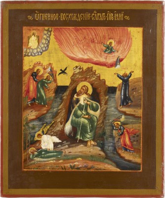 Picture IKONE MIT DEM PROPHETEN ELIAS IN DER WÜSTE