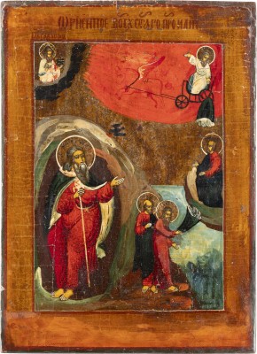 Picture IKONE MIT DEM PROPHETEN ELIAS UND SEINER FEURIGEN HIMMELFAHRT