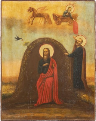 Picture IKONE MIT DEM PROPHETEN ELIAS UND SEINER FEURIGEN HIMMELFAHRT