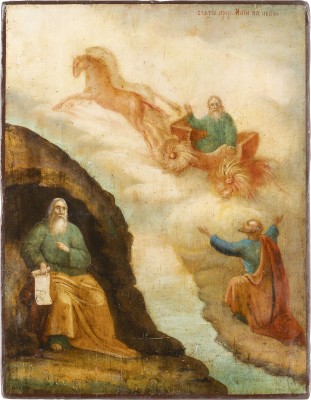 Picture GROSSE IKONE MIT DEM PROPHETEN ELIAS UND SEINER FEURIGEN HIMMELFAHRT