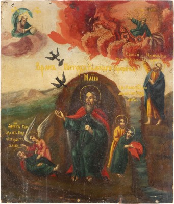 Picture IKONE MIT DEM PROPHETEN ELIAS UND SEINER FEURIGEN HIMMELFAHRT