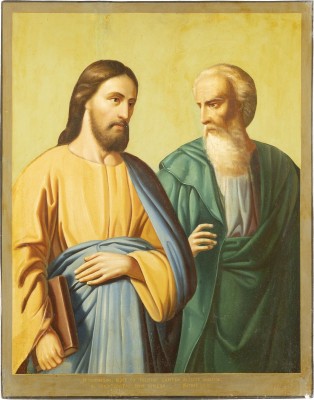 Picture MONUMENTALE IKONE MIT CHRISTUS UND DEM APOLSTEL PETRUS