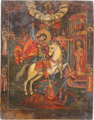 Picture KLEINE IKONE MIT DEM HEILIGEN GEORG DEM DRACHENTÖTER