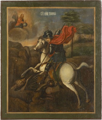 Picture GROSSFORMATIGE IKONE MIT DEM HEILIGEN GEORG DEM DRACHENTÖTER