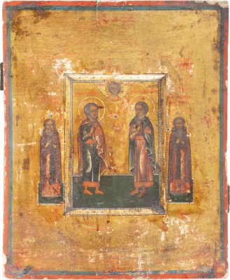 Bild FEINE IKONE MIT DEN HEILIGEN KOSMAS UND DAMIAN