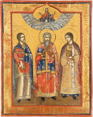 Picture IKONE MIT DEN HEILIGEN SAMON, GURIJ UND AVIV