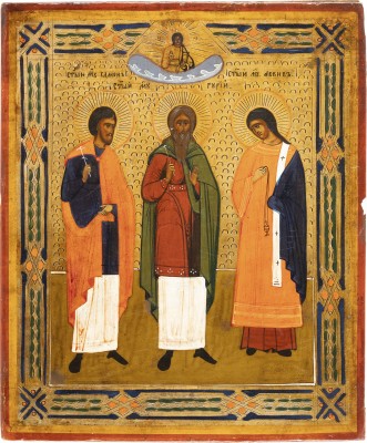 Picture IKONE MIT DEN HEILIGEN SAMON, GURIJ UND AVIV