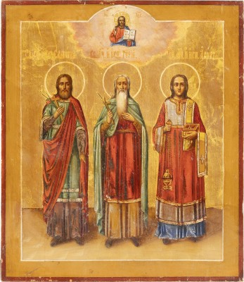Picture IKONE MIT DEN HEILIGEN SAMON, GURIJ UND AVIV
