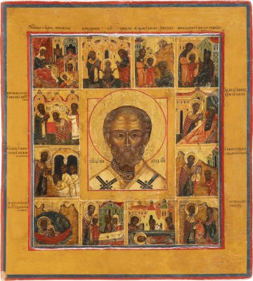 Bild VITA-IKONE MIT DEM HEILIGEN NIKOLAUS VON MYRA