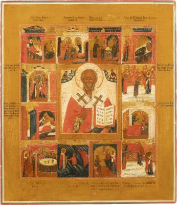 Bild VITA-IKONE MIT DEM HEILIGEN NIKOLAUS VON MYRA