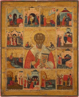 Picture GROSSFORMATIGE VITA-IKONE MIT DEM HEILIGEN NIKOLAUS VON MYRA