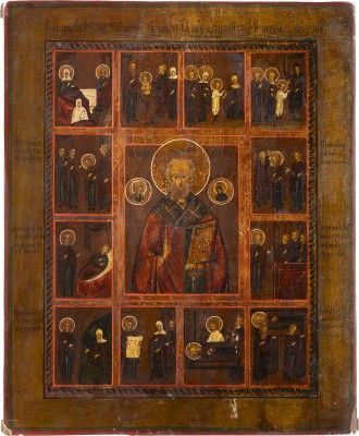 Picture GROSSE VITA-IKONE MIT DEM HEILIGEN NIKOLAUS VON MYRA