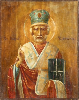Picture GROSSE IKONE MIT DEM HEILIGEN NIKOLAUS VON MYRA