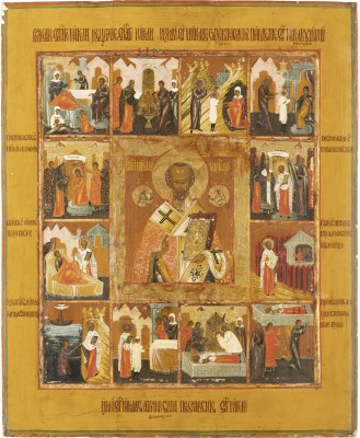 Picture GROSSFORMATIGE VITA-IKONE MIT DEM HEILIGEN NIKOLAUS VON MYRA