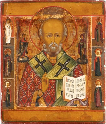 Bild KLEINE IKONE MIT DEM HEILIGEN NIKOLAUS VON MYRA