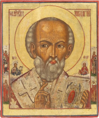 Picture GROSSFORMATIGE IKONE MIT DEM HEILIGEN NIKOLAUS VON MYRA