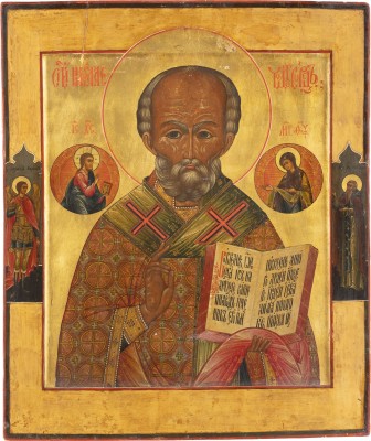Picture GROSSFORMATIGE UND FEINE IKONE MIT DEM HEILIGEN NIKOLAUS VON MYRA