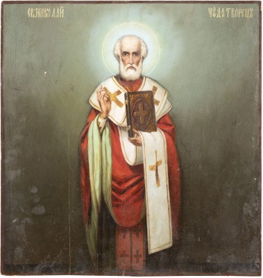 Bild GROSSE IKONE MIT DEM HEILIGEN NIKOLAUS VON MYRA