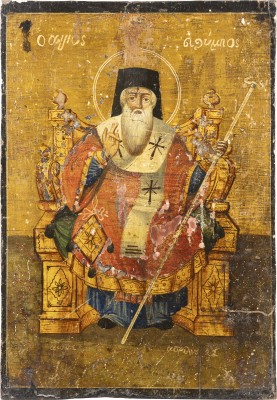 Picture GROSSE DATIERTE IKONE MIT DEM HEILIGEN EUTHYMIOS