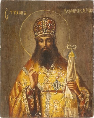 Picture KLEINE IKONE MIT DEM HEILIGEN TICHON VON SADONSK