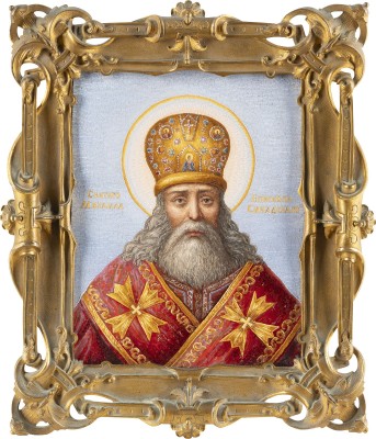 Bild SEHR FEINES MIKRO-MOSAIK MIT DEM HEILIGEN MICHAEL VON SYNNADA