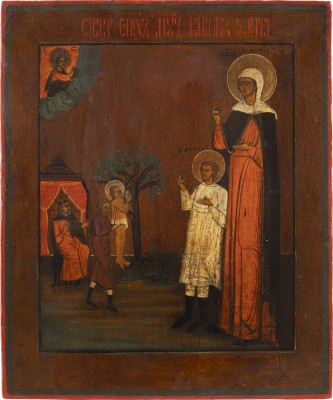 Picture IKONE MIT DER HEILIGEN JULITTA MIT IHREM SOHN KIRIK