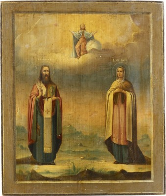 Picture IKONE MIT DEN HEILIGEN BASILIUS DEM GROSSEN UND WASSA