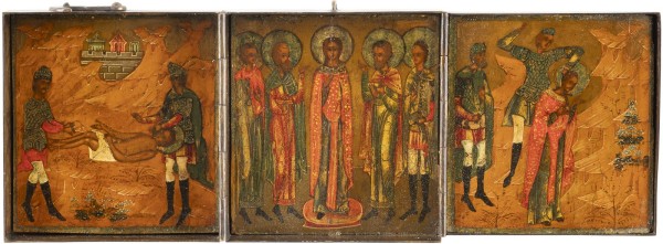 Bild TRIPTYCHON MIT AUSGEWÄHLTEN HEILIGEN UND SZENEN DES MARTYRIUMS