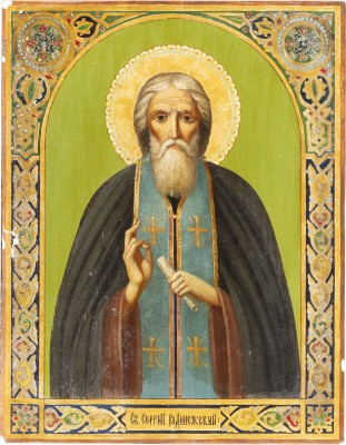 Picture GROSSE IKONE MIT DEM HEILIGEN SERGEJ VON RADONESCH