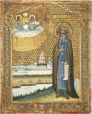 Picture KLEINE IKONE MIT DEM HEILIGEN MAKARIJ VON ZELTYE VODY UND DER UNZA
