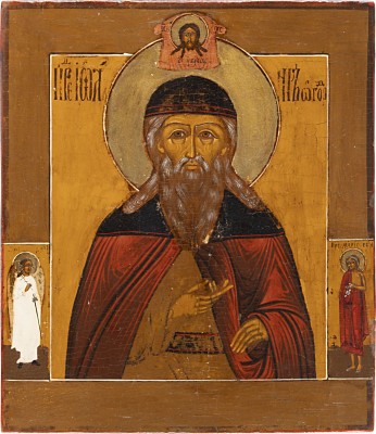 Picture IKONE MIT DEM HEILIGEN JOHANNES IM MÖNCHSORNAT