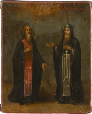 Picture IKONE MIT DEN HEILIGEN ANTONIUS UND THEODOSIUS VON KIEW