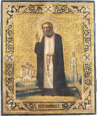 Picture KLEINE IKONE MIT DEM HEILIGEN SERAFIM VON SAROW