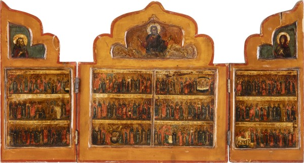Picture TRIPTYCHON MIT HEILIGEN DES ORTHODOXEN KIRCHENJAHRES