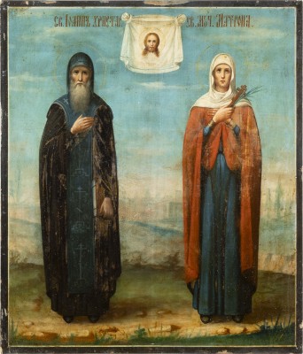 Picture IKONE MIT DEN HEILIGEN JOHANNES UND MATRONA
