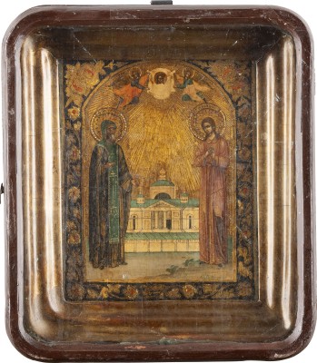 Picture KLEINE IKONE MIT DEN HEILIGEN EPHRAIM UND ARKADIJ IM KIOT