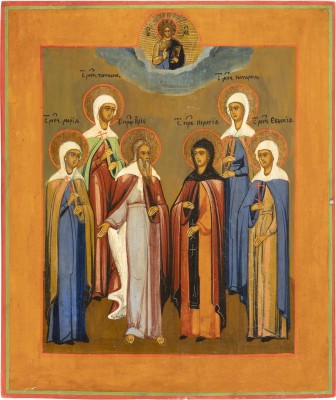 Picture PATRONATSIKONE MIT SECHS HEILIGEN