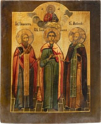 Picture GROSSE IKONE MIT DEN HEILIGEN NIFONT, BONIFATIUS UND MOISEJ