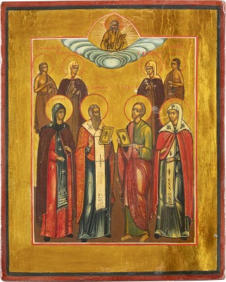 Picture PATRONATSIKONE MIT ACHT FAMILIENHEILIGEN