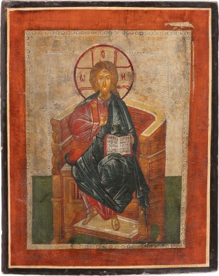 Picture GROSSFORMATIGE IKONE MIT DEM THRONENDEN CHRISTUS