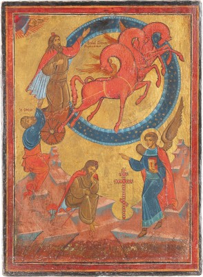 Picture GROSSE IKONE MIT DEM PROPHETEN ELIAS UND SEINER FEURIGEN HIMMELFAHRT