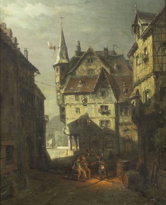 Auktion <br>ABEND IM MOSELDORF MIT ZECHERN. 1884