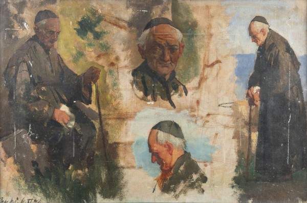 Auktion <br>KOPF- UND FIGURENSTUDIEN EINES MÖNCHES (1871)