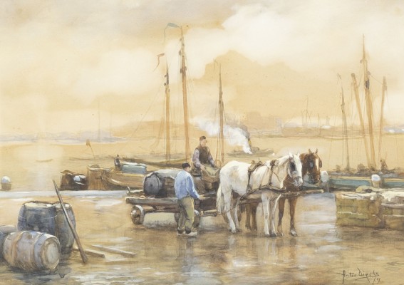 Auktion <br>HOLLÄNDISCHER KÜSTENHAFEN. 1909